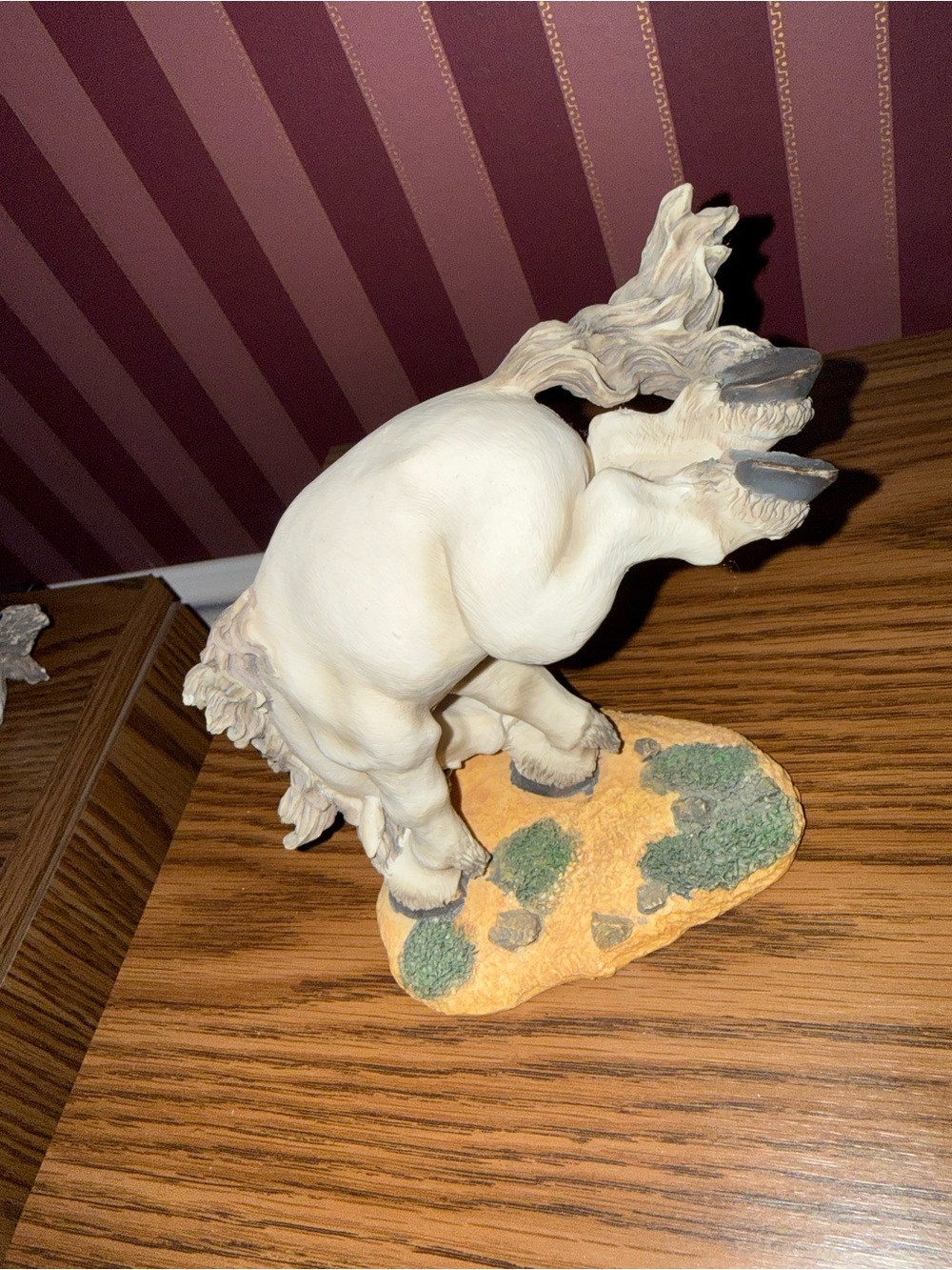 Sealmark Comical Horse Figurine Gray Polyresin Kicking Vintage 1998 Home Decor